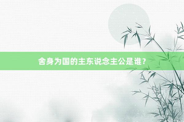 舍身为国的主东说念主公是谁？